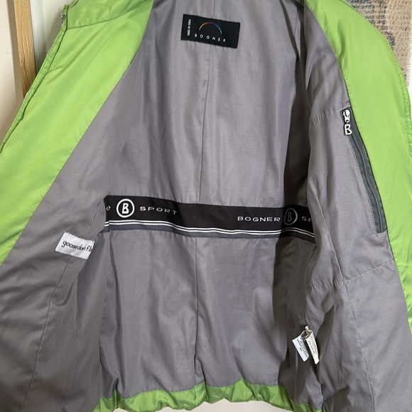 Bogner Leslie Goose Down Jacket Lime Green Puffer Womens 6 - Picture 6 of 13